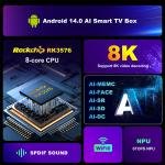 H96 Max M9S 8 GB + 128 GB Android 14 TV-Box