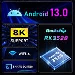 H96 Max RK3528 TV-Box 4 GB RAM 32 GB ROM EU